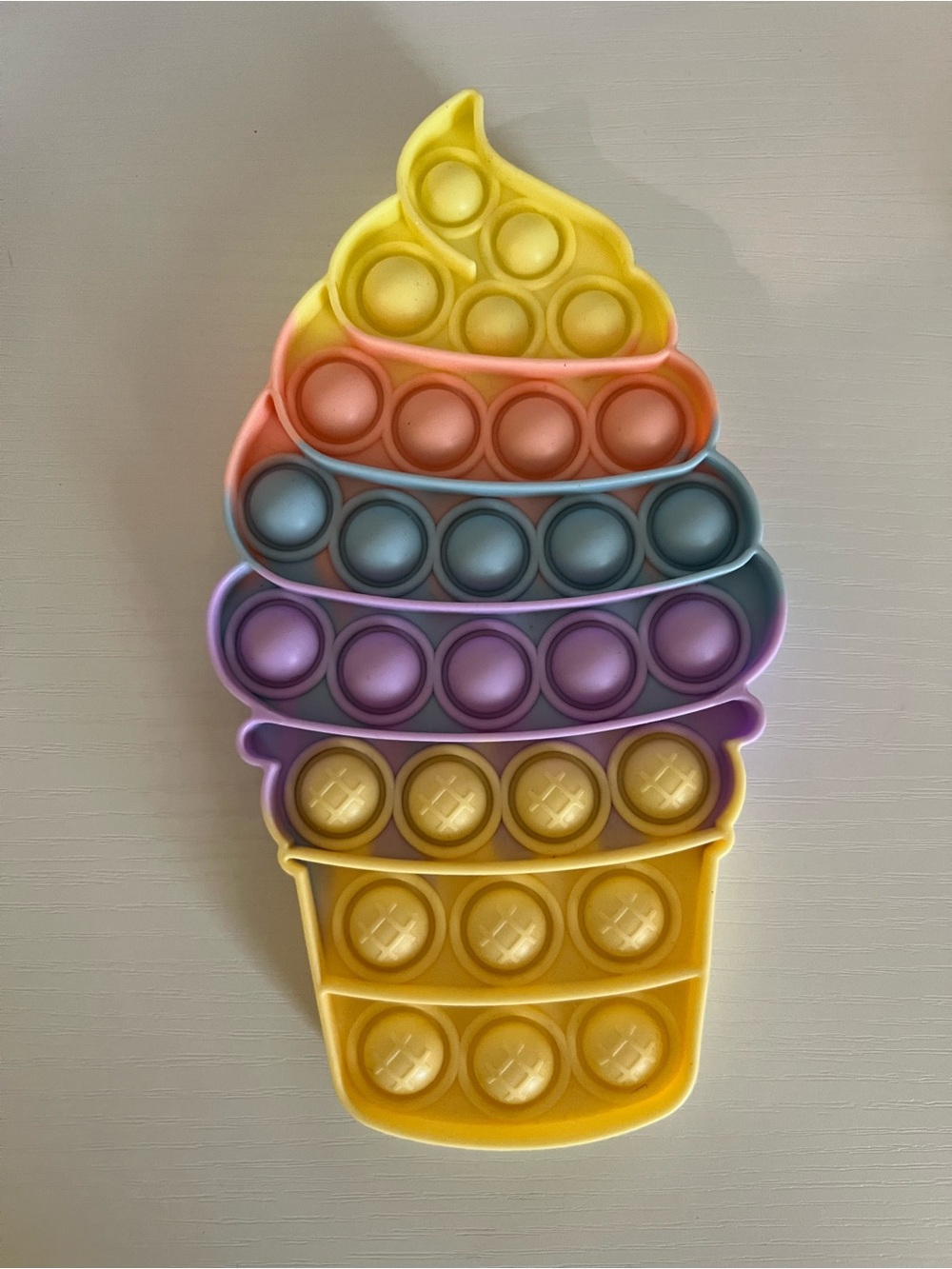 Rainbow Ice Cream Pop It Fidget Toy - Pastel Multi-Color